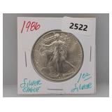 1986 1oz .999 Silv Eagle $1 Dollar