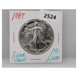 1987 1oz .999 Silv Eagle $1 Dollar