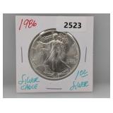 1986 1oz .999 Silv Eagle $1 Dollar