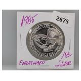 1985 1oz .999 Silv Engelhard Round