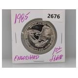 1985 1oz .999 Silv Engelhard Round