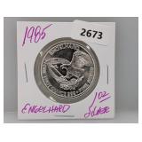 1985 1oz .999 Silv Engelhard Round