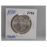 1886 90% Silv Morgan $1 Dollar
