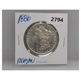 1886 90% Silv Morgan $1 Dollar