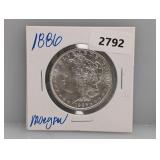 1886 90% Silv Morgan $1 Dollar