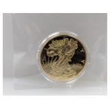 24K Gold Layered Liberty Medallion