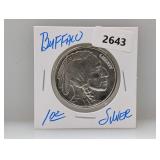 1oz .999 Silv Buffalo Round