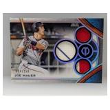 2021 Joe Mauer Topps Tribute 3x Relic Patch /150