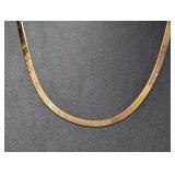 22" Vermeil/.925 Sterl Herringbone Chain Necklace