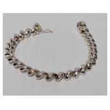 8" .925 Sterl Bold Spiral Design Bracelet