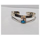.925 Sterl Artisan Split Shank Inlay Cuff