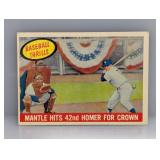 1958 Topps Mantle Hits 42nd Homer #461 HOF Corner