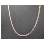 28" .925 Sterl Herringbone Chain Necklace