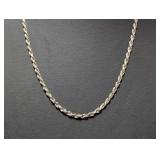 24" .925 Sterl Rope Chain Necklace