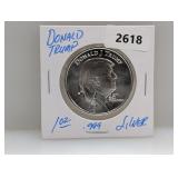 1oz .999 Silv Trump Round