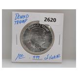 1oz .999 Silv Trump Round