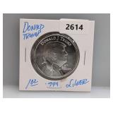 1oz .999 Silv Trump Round