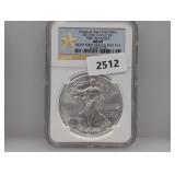NGC 2012-W MS69 1oz .999 Silv Eagle $1
