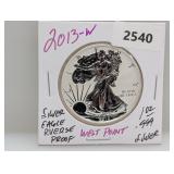 2013-W 1oz .999 Silv Rev PF Eagle $1 Dollar