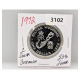 1972 50% Silv Bermuda $1 Dollar