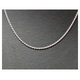 18" .925 Sterl Twisted Rope Chain Necklace