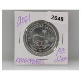 2021 1oz .999 Silv Krugerrand