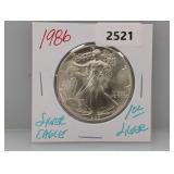 1986 1oz .999 Silv Eagle $1 Dollar