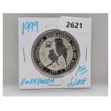 1999 1oz .999 Silv Australian Kookaburra