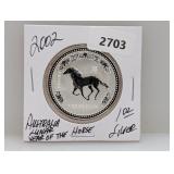 2002 1oz .999 Silv Lunar Yr of the Horse