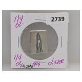 1/4oz .999 Silv Valcambi Bar