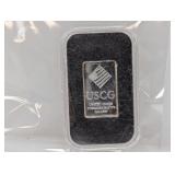 1/4oz .999 Silv USCG Bar