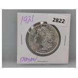 1921 90% Silv Morgan $1 Dollar