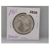 1921 90% Silv Morgan $1 Dollar