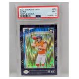 2024 Bo Nix Optic Purple Shock RC #209 PSA 9