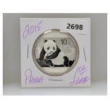 2015 1oz .999 Silv Panda 10 Yuan