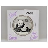 2015 1oz .999 Silv Panda 10 Yuan