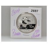 2014 1oz .999 Silv Panda 10 Yuan