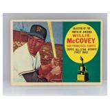 1960 Willie Mccovey Topps RC #316 Crease Stain