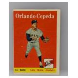 1958 Orlando Cepeda RC Rookie #343 Stain
