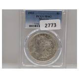 PCGS 1921 MS62 90% Silv Morgan $1