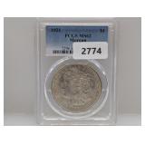 PCGS 1921 MS62 90% Silv Morgan $1