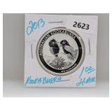 2013 1oz .999 Silv Australian Kookaburra