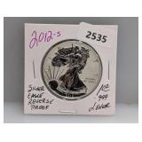 2012-S 1oz .999 Silv Rev PF Eagle $1 Dollar
