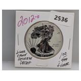 2012-S 1oz .999 Silv Rev PF Eagle $1 Dollar