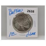 1oz .999 Silv Buffalo Round