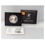 2022-W 1oz .999 Silv PF Eagle $1 Dollar
