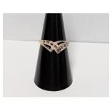 .925 Sterl Crisscross Marcasite Ring Sz 7
