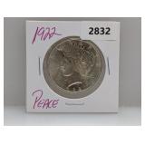 1922 90% Silv Peace $1 Dollar
