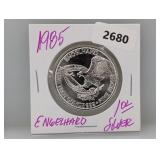 1985 1oz .999 Silv Engelhard Round
