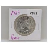 1923 90% Silv Peace $1 Dollar